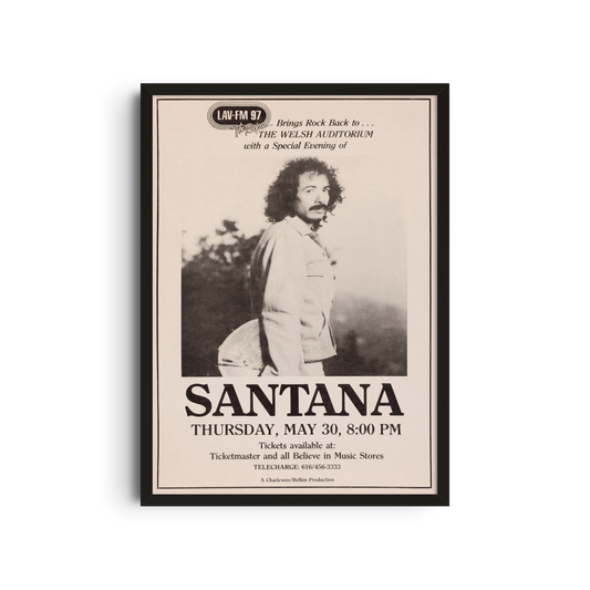Santana - Black and White Portrait