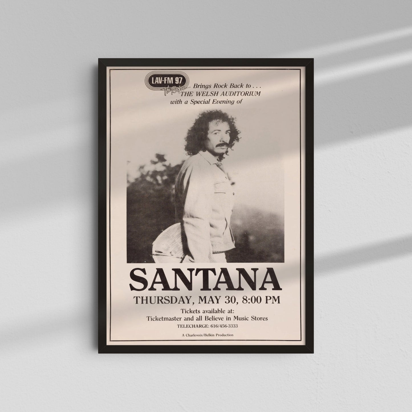 Santana - Black and White Portrait