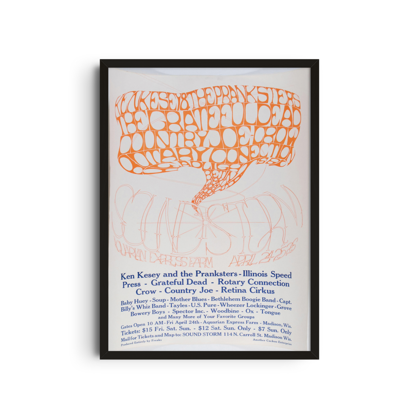 Psychedelic Poster - Orange Type