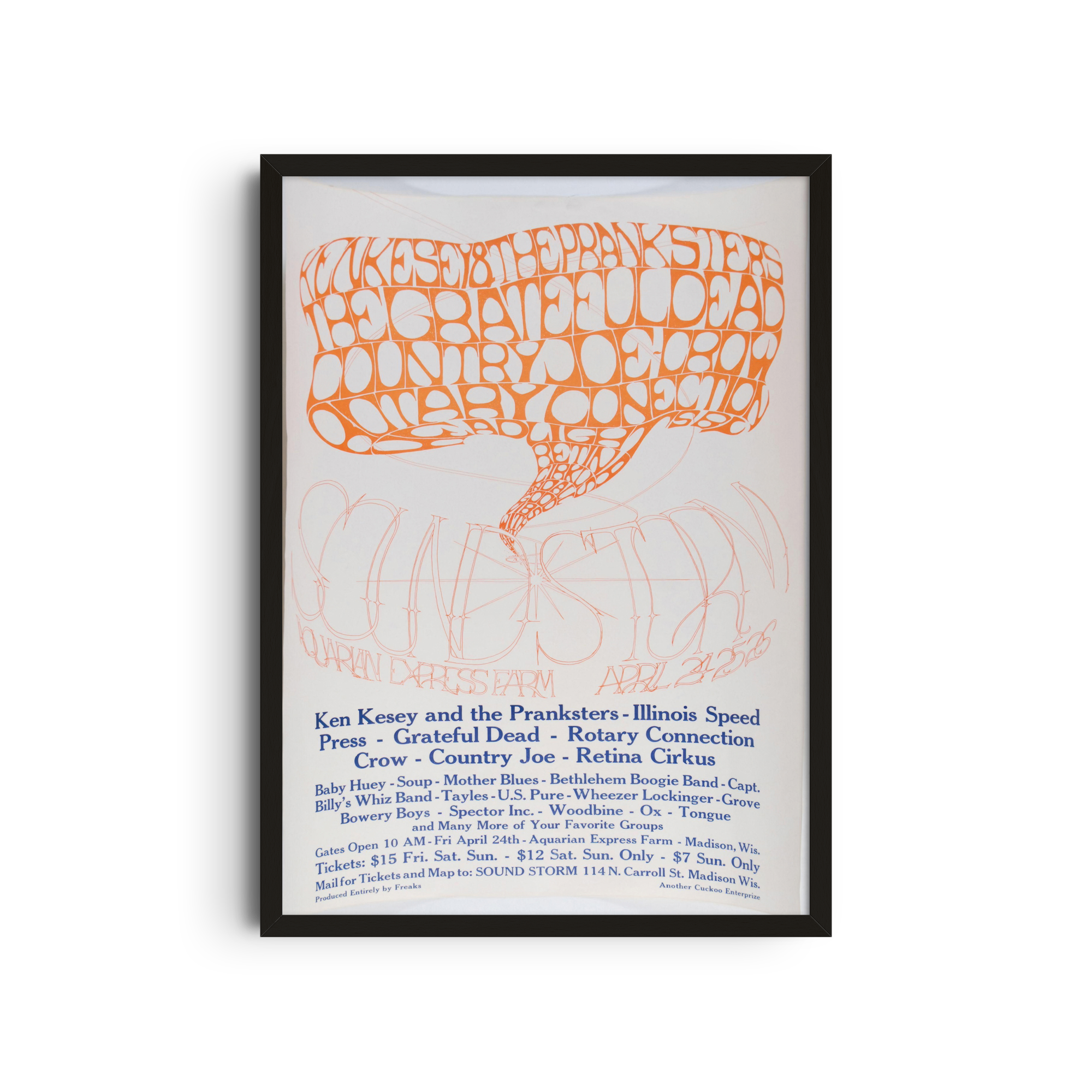 Psychedelic Poster - Orange Type