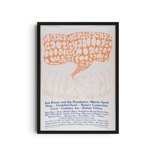 Psychedelic Poster - Orange Type