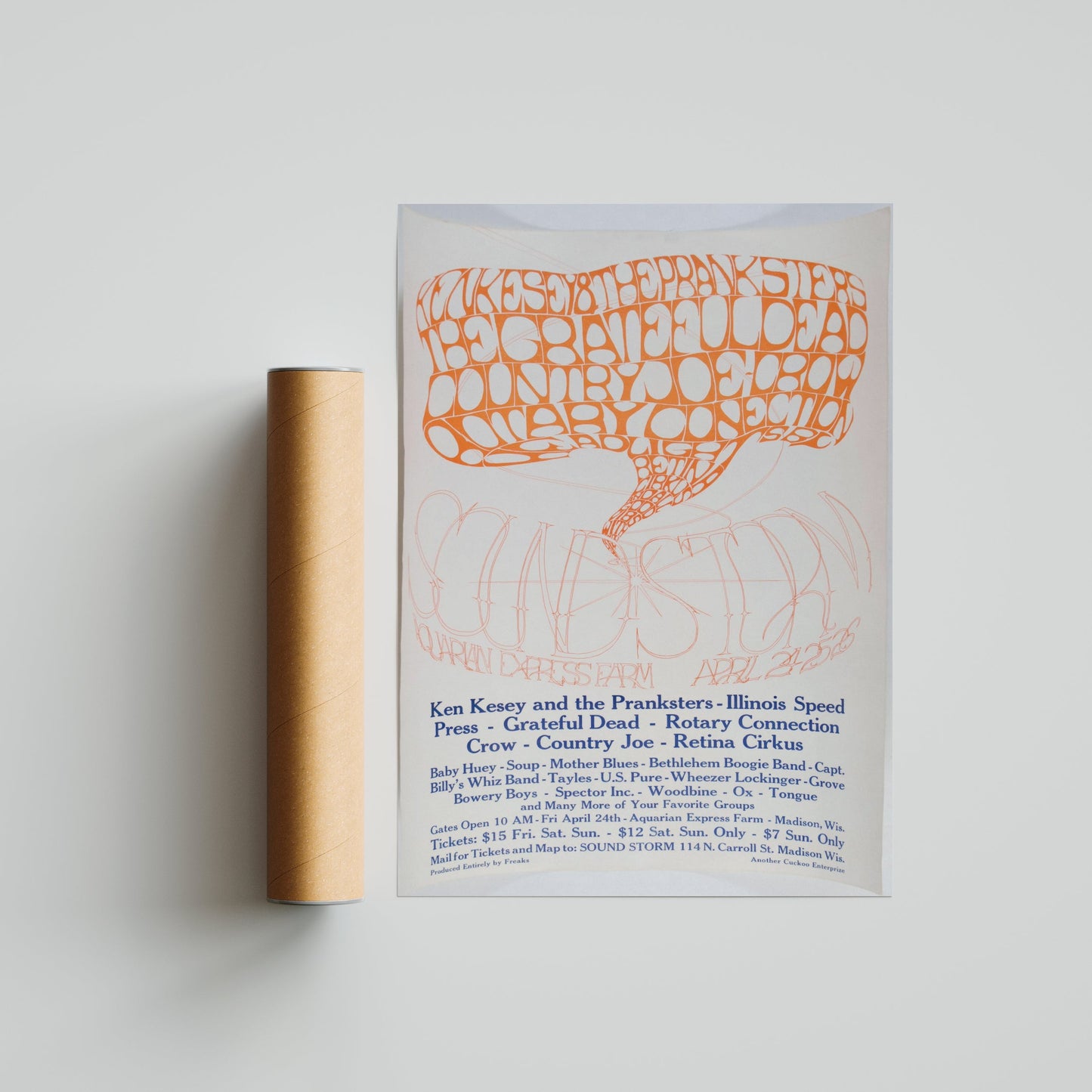 Psychedelic Poster - Orange Type