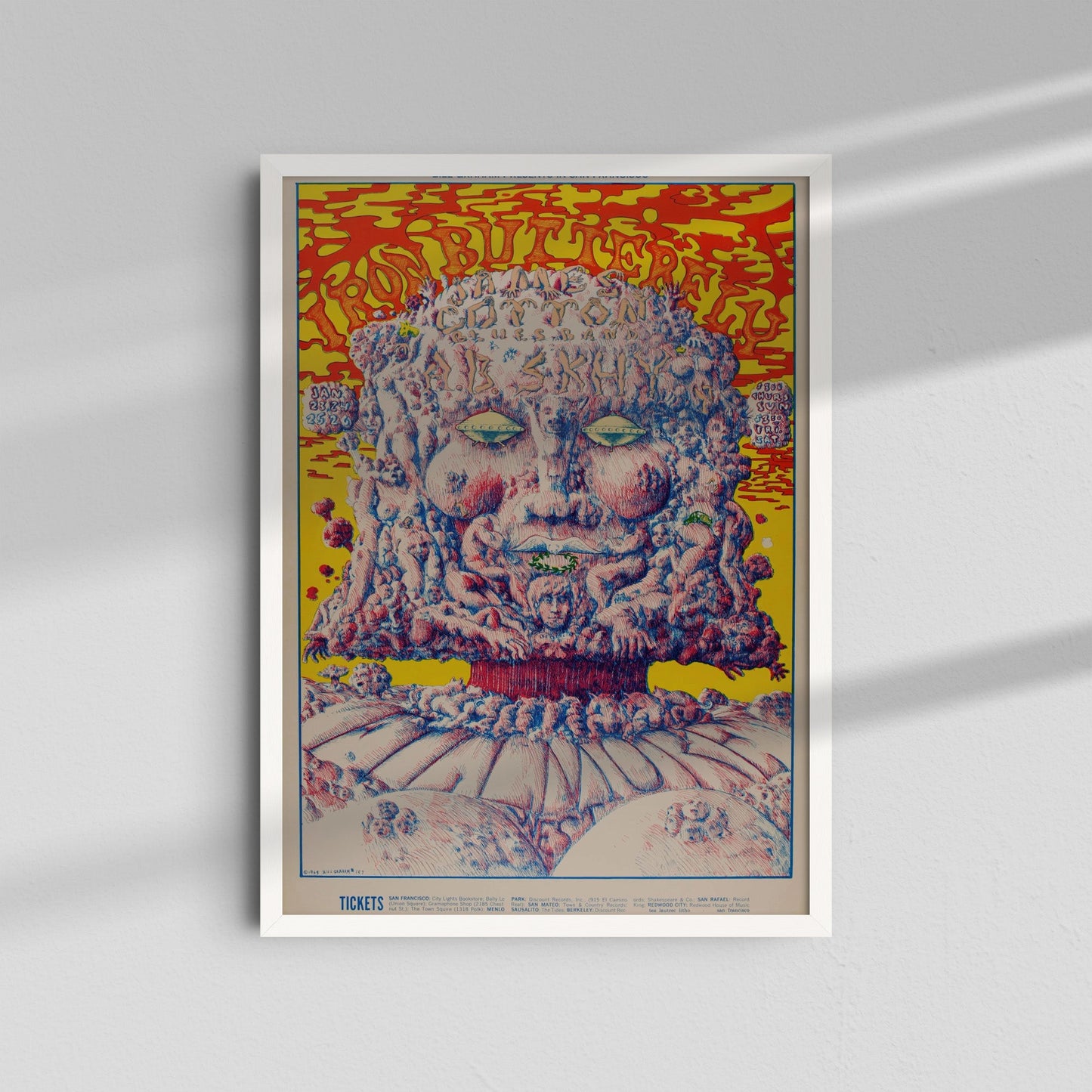 Psychedelic Face Poster - Trippy Colors