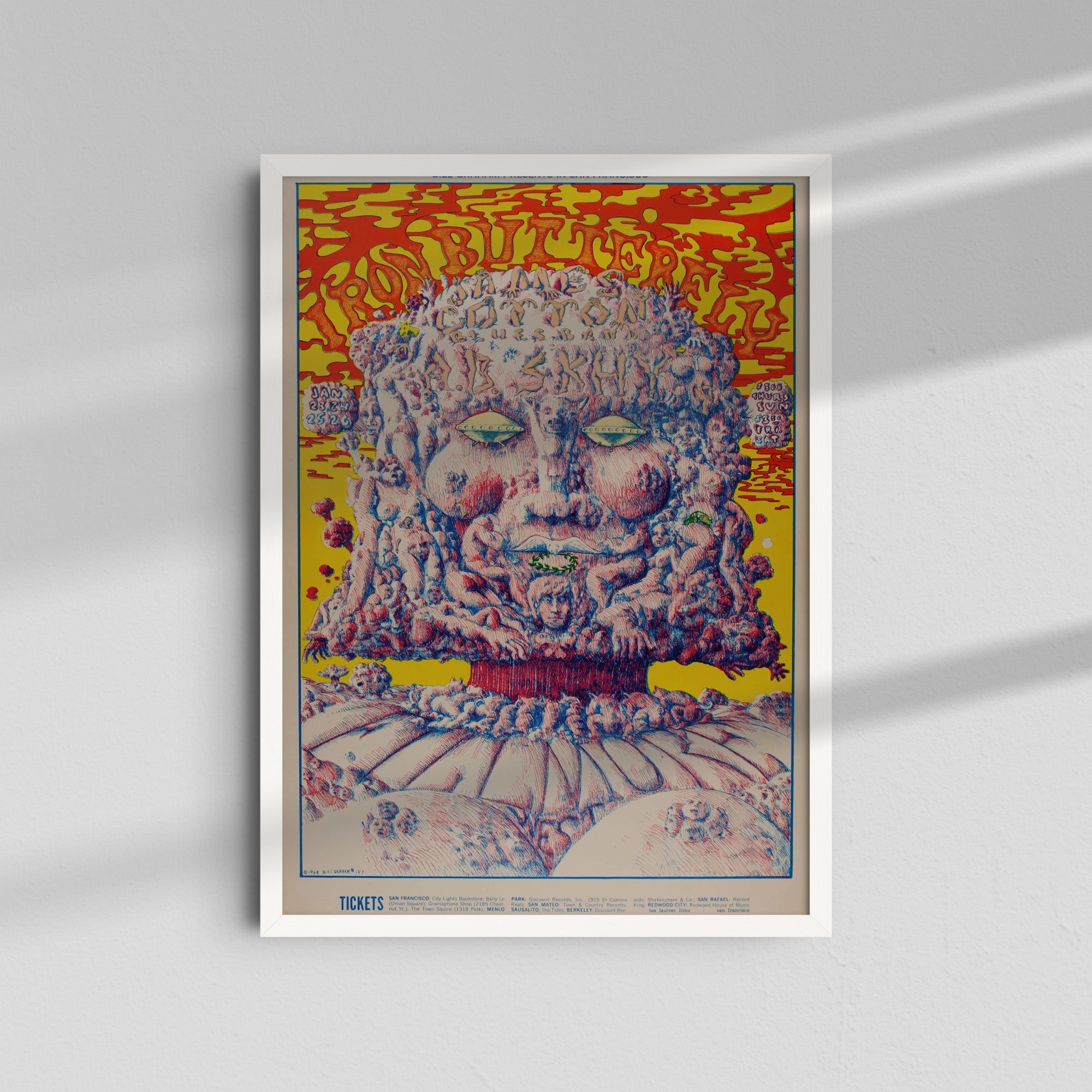 Psychedelic Face Poster - Trippy Colors