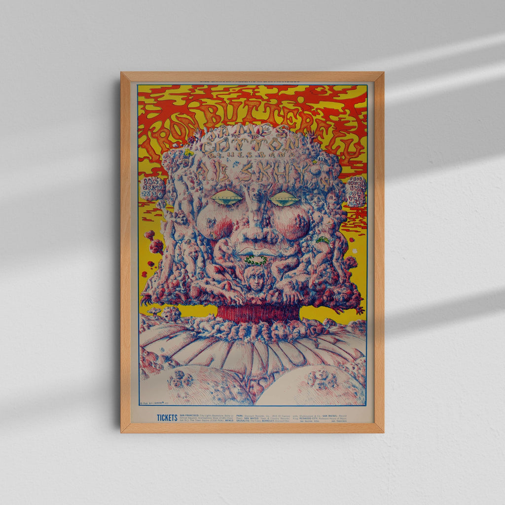 Psychedelic Face Poster - Trippy Colors