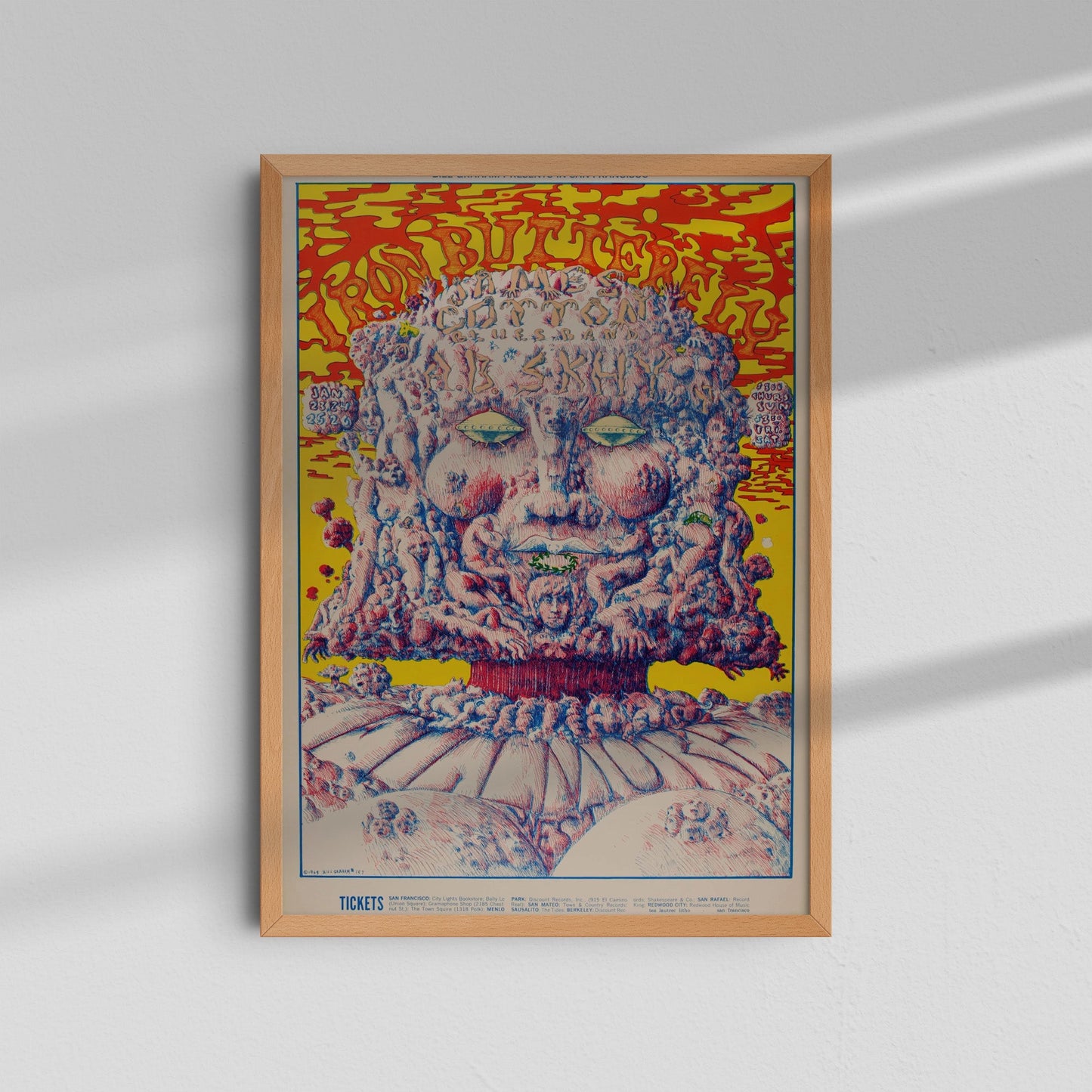 Psychedelic Face Poster - Trippy Colors