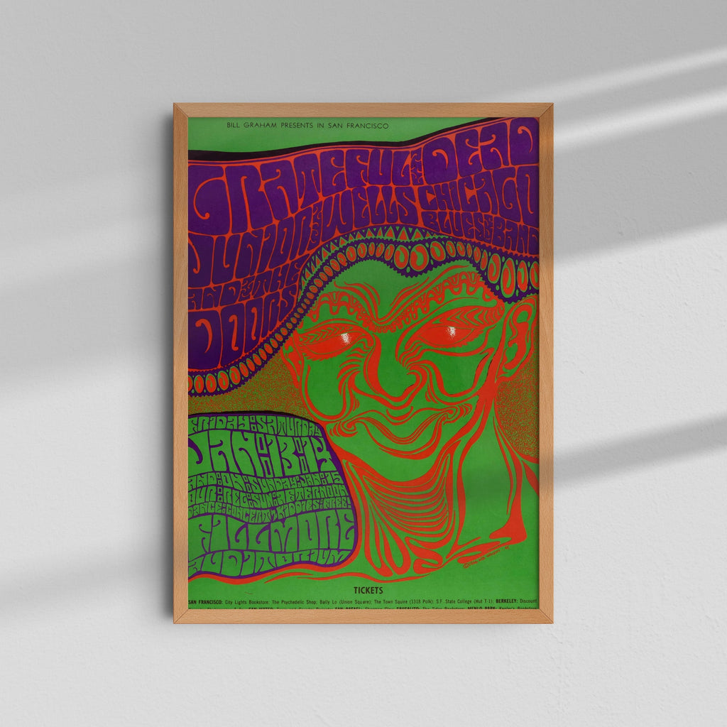 Psychedelic Green Red Poster