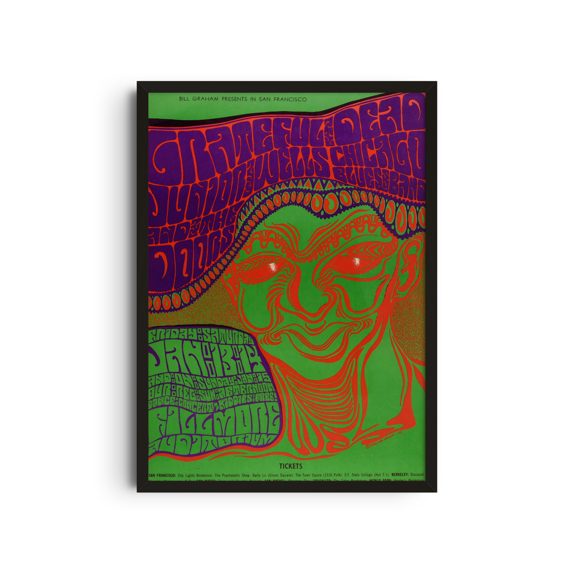 Psychedelic Green Red Poster