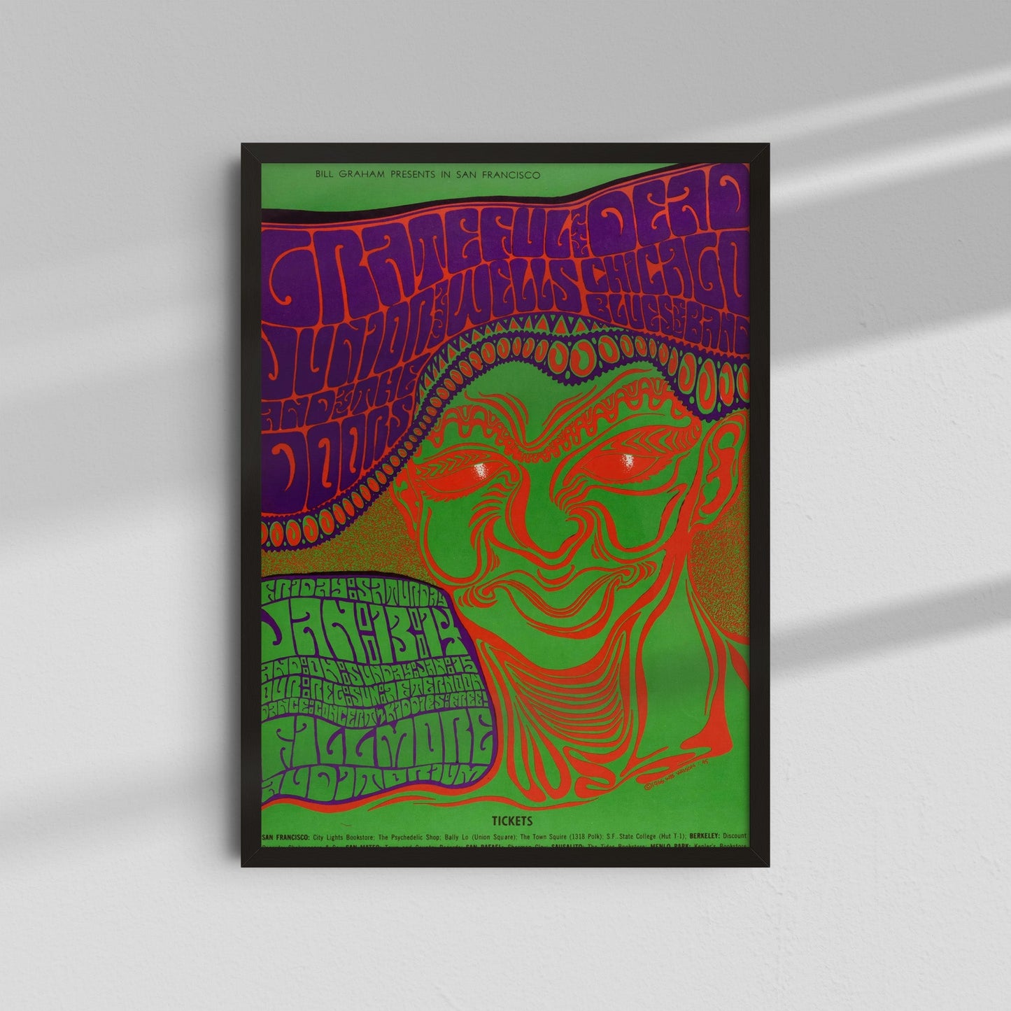 Psychedelic Green Red Poster