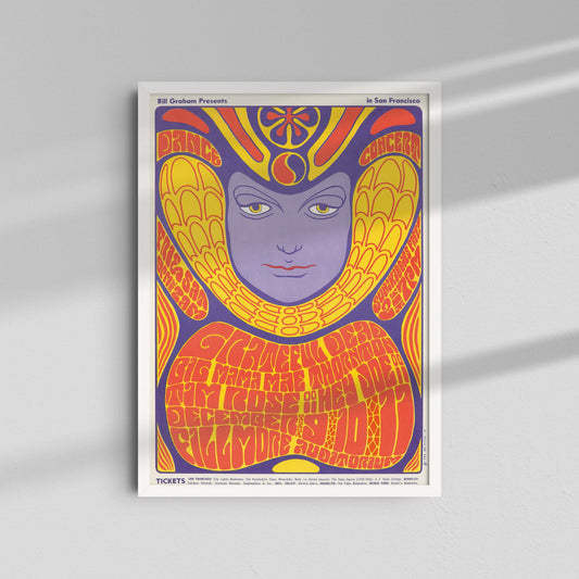 Psychedelic Yellow Blue Poster