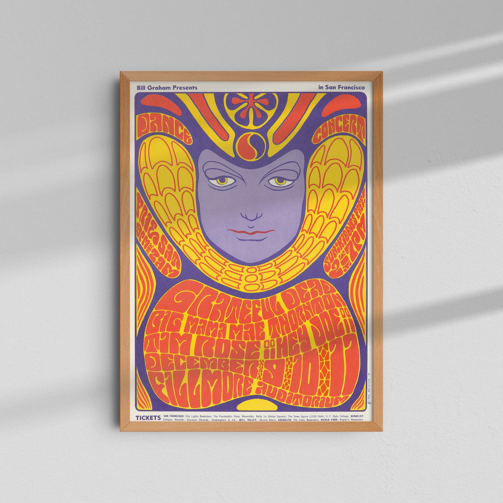 Psychedelic Yellow Blue Poster