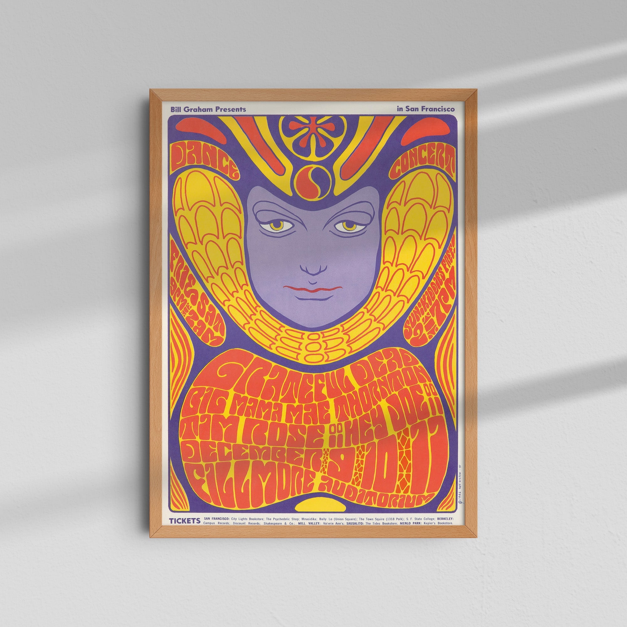 Psychedelic Yellow Blue Poster