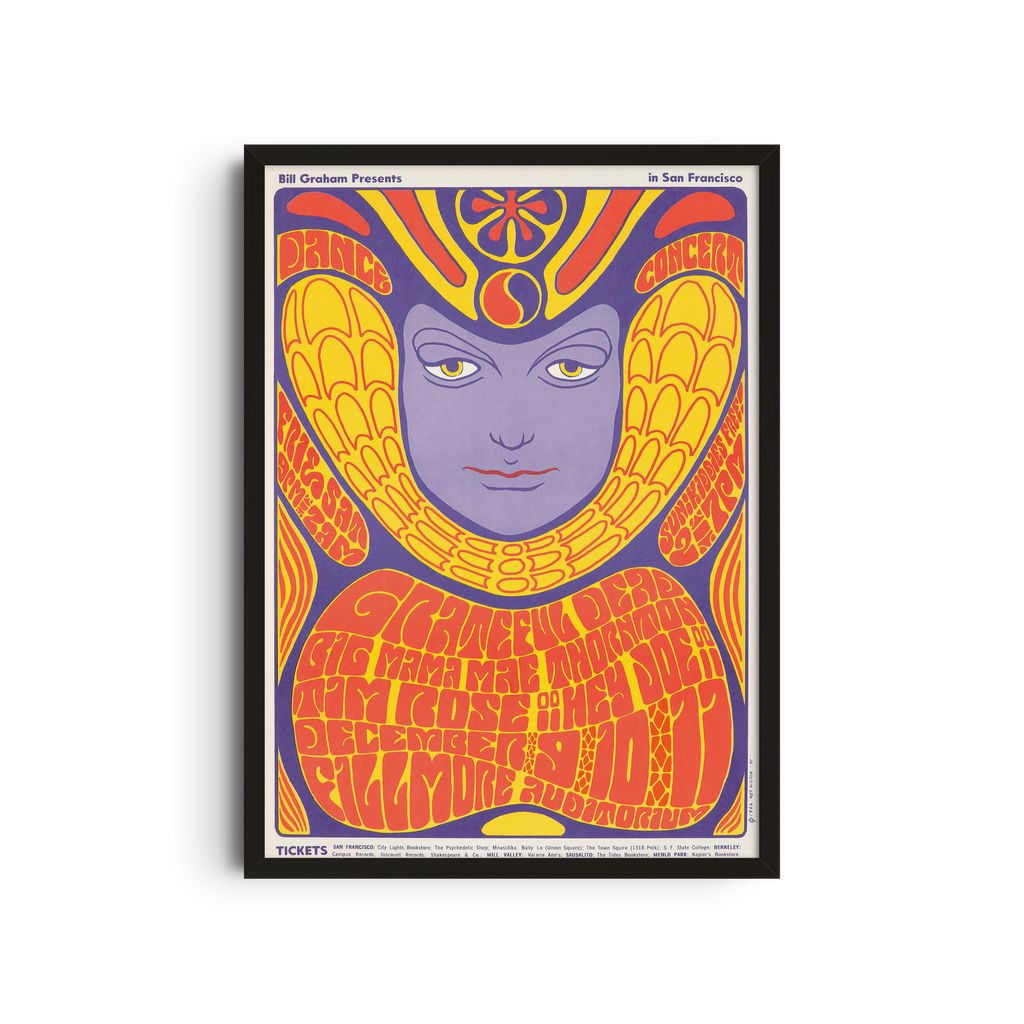 Psychedelic Yellow Blue Poster