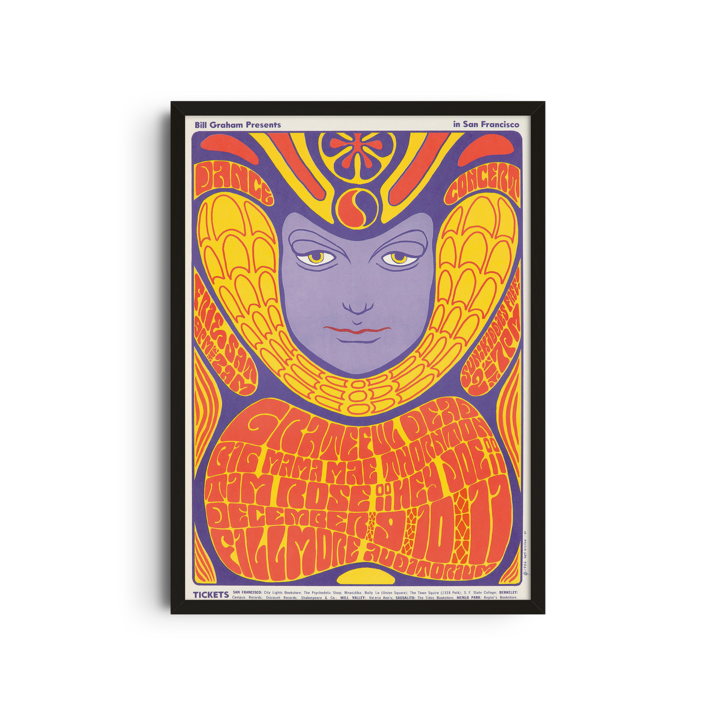 Psychedelic Yellow Blue Poster