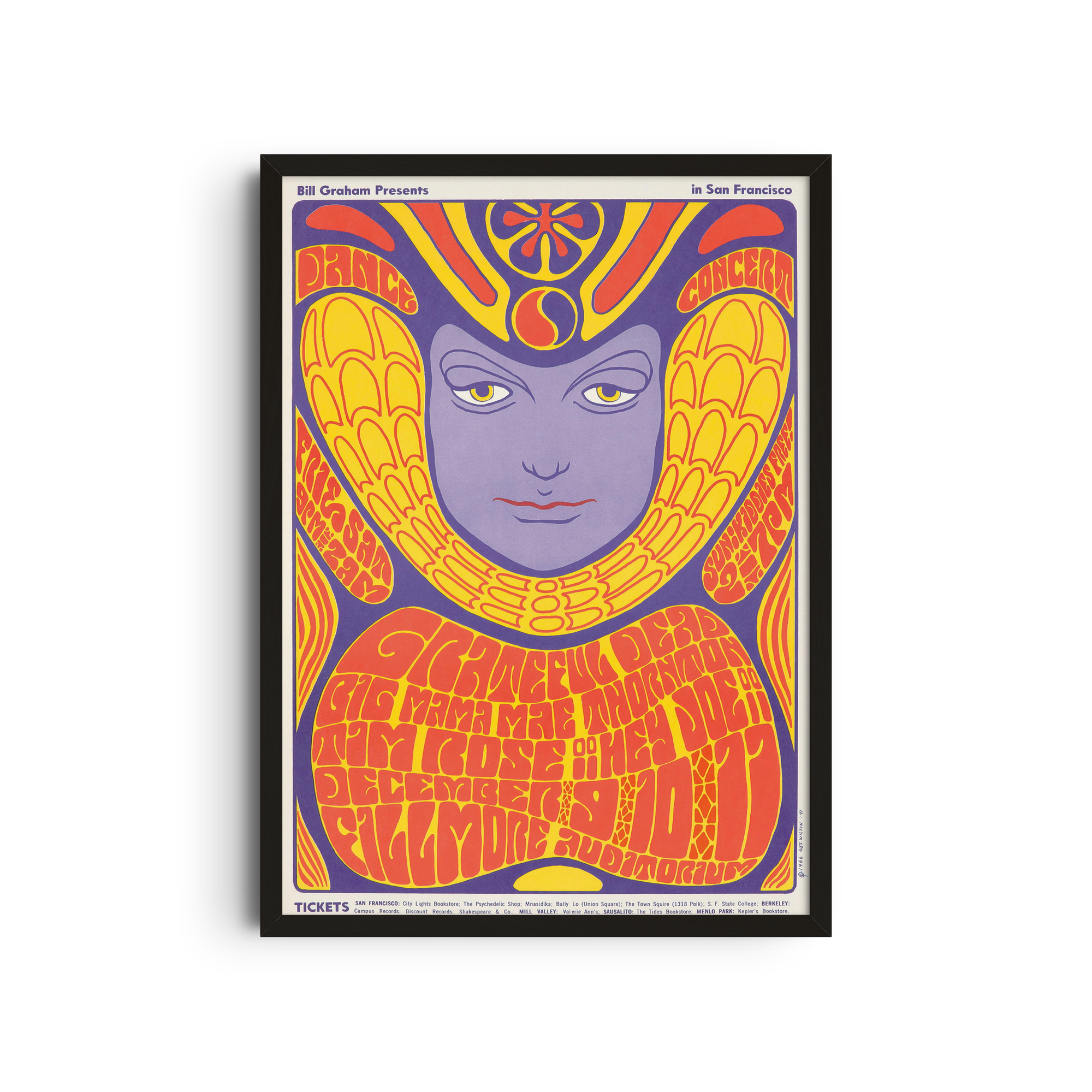 Psychedelic Yellow Blue Poster
