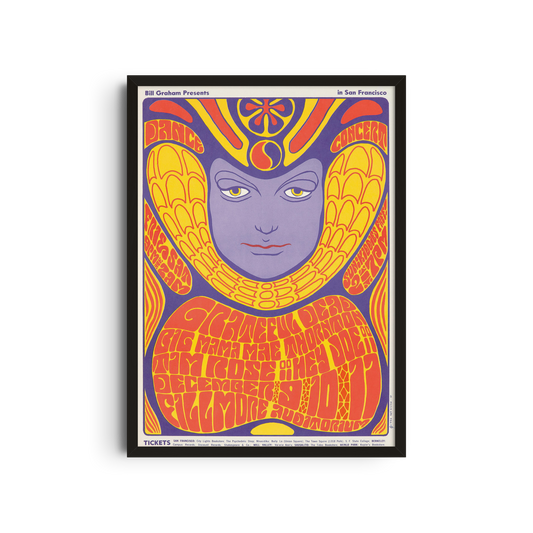 Psychedelic Yellow Blue Poster