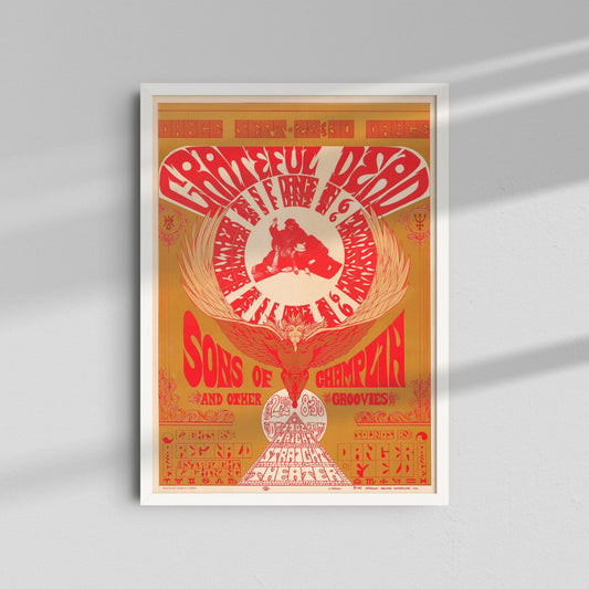 Grateful Dead - Red Dove Poster