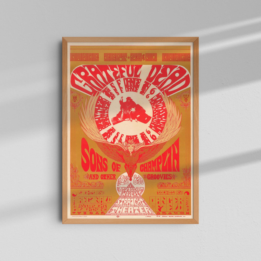 Grateful Dead - Red Dove Poster