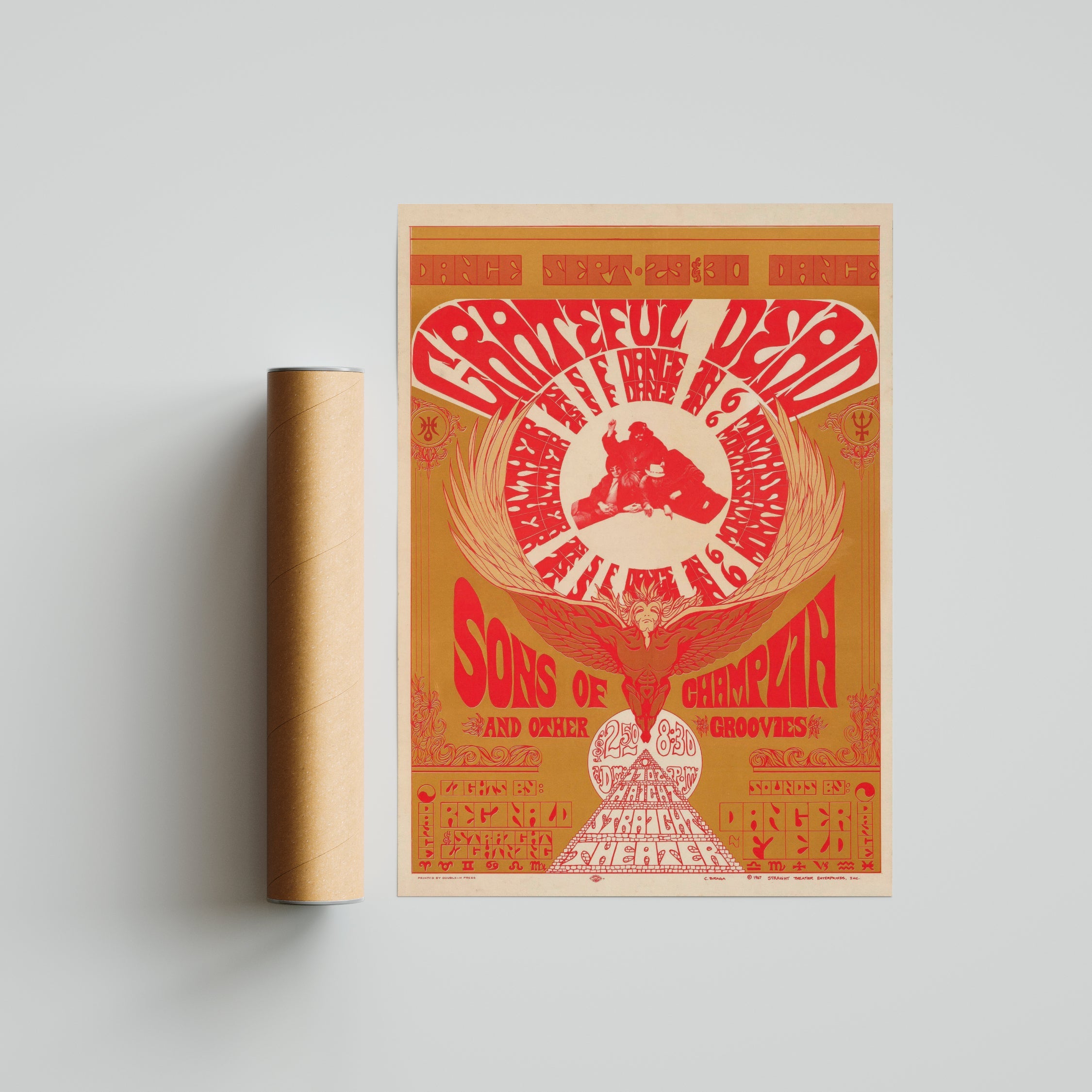 Grateful Dead - Red Dove Poster