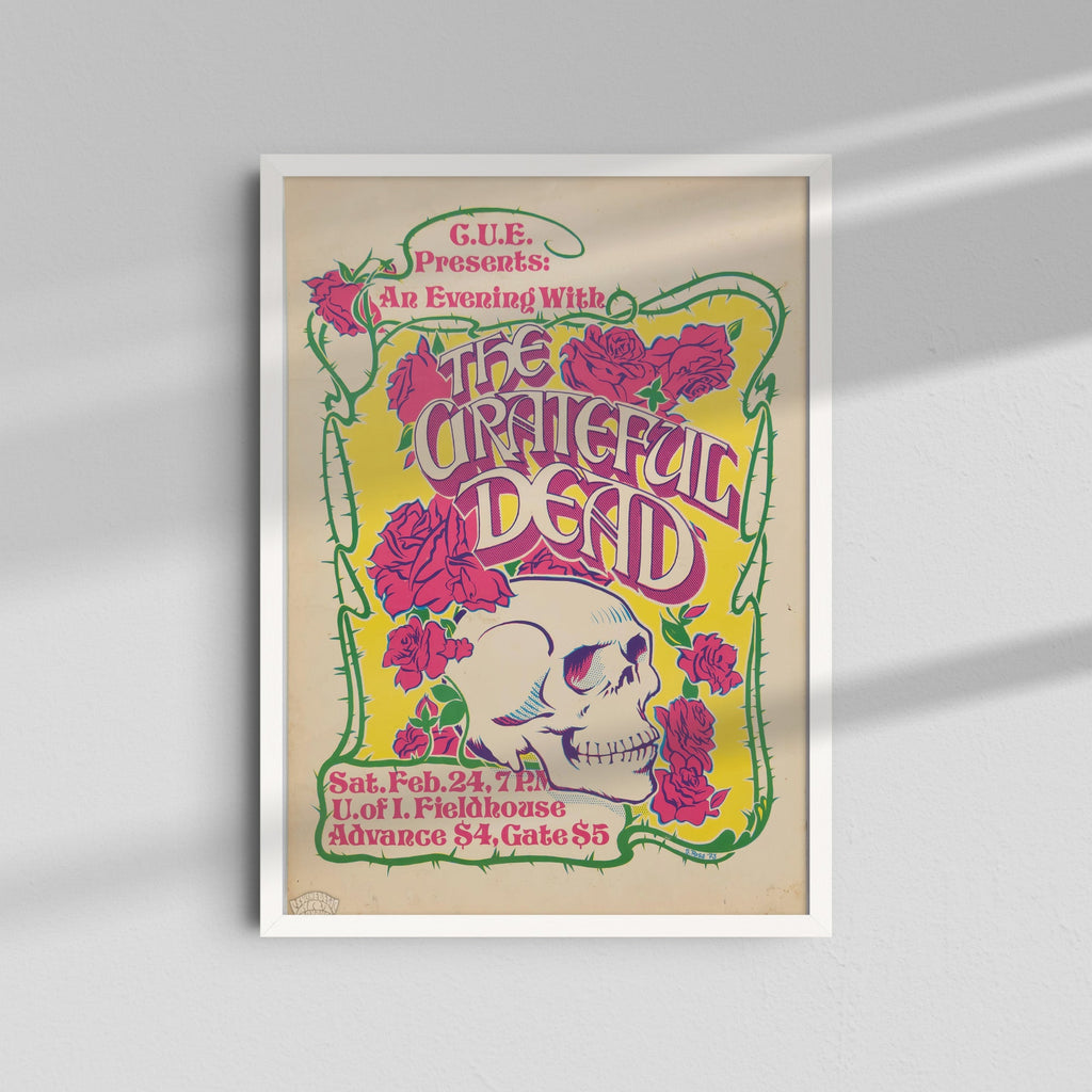 Grateful Dead - Pink Roses Poster