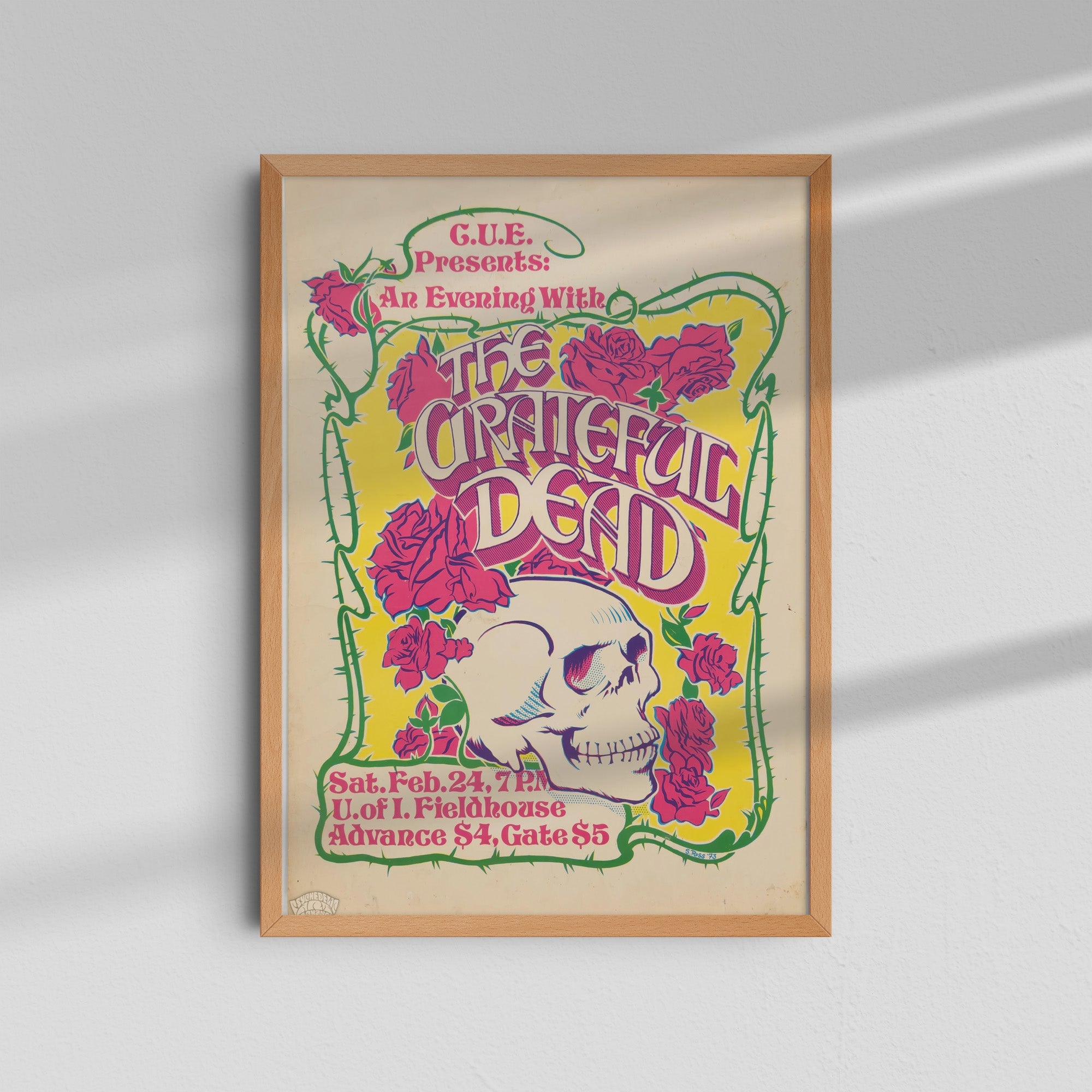 Grateful Dead - Pink Roses Poster