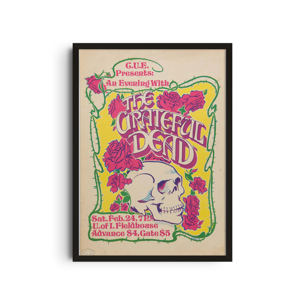 Grateful Dead - Pink Roses Poster