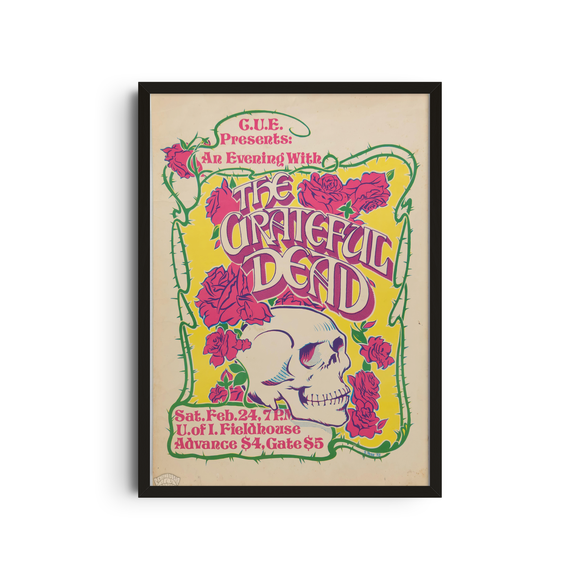 Grateful Dead - Pink Roses Poster