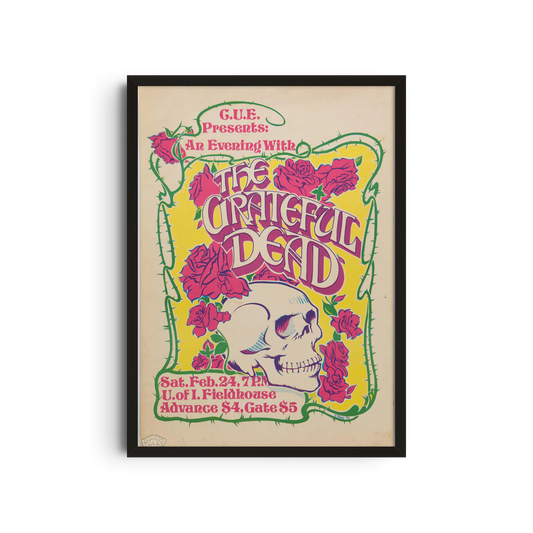 Grateful Dead - Pink Roses Poster