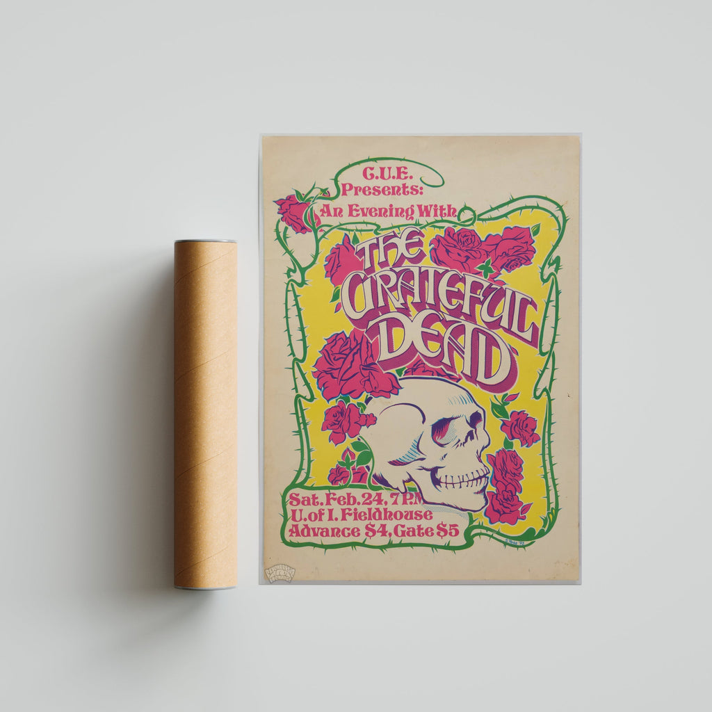 Grateful Dead - Pink Roses Poster