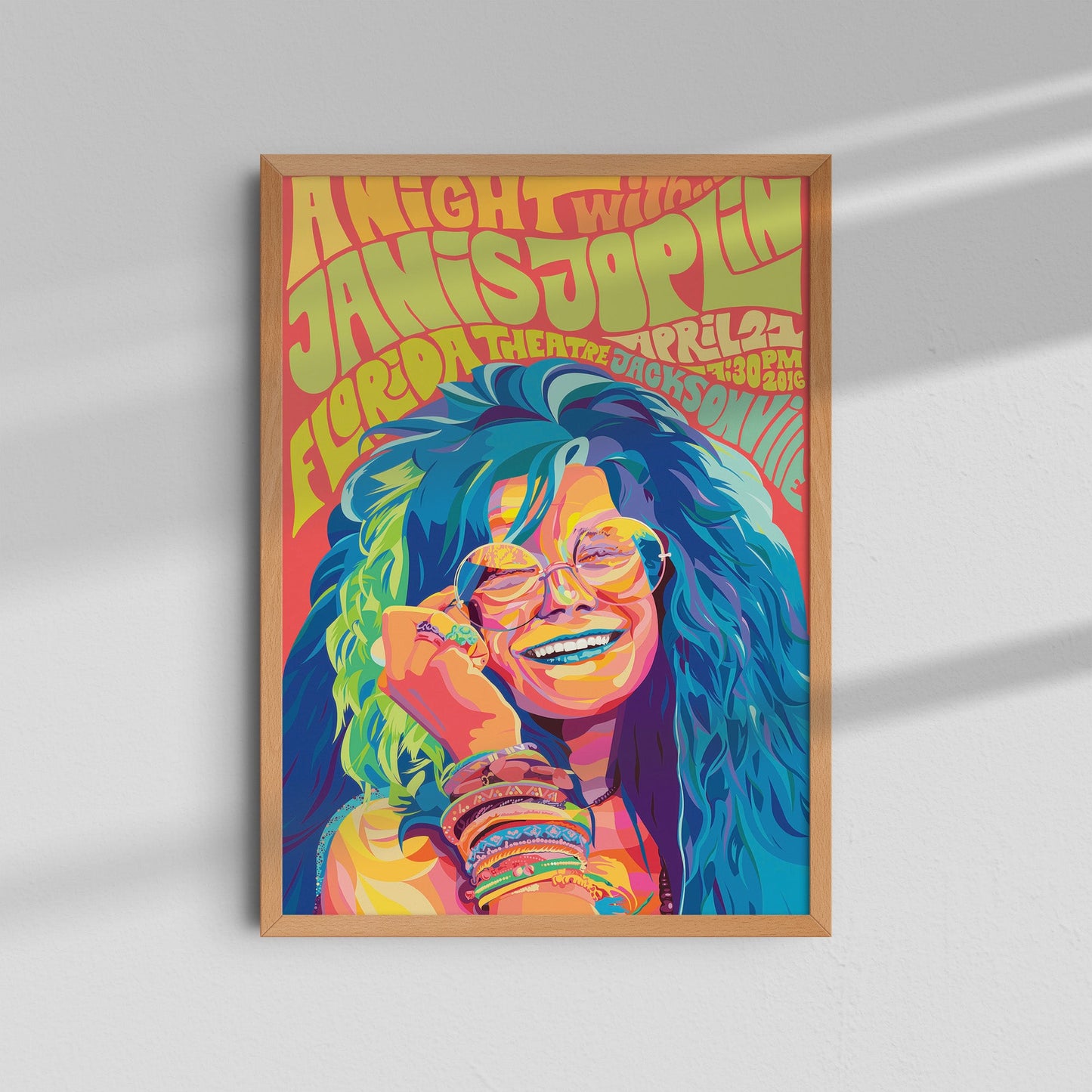 Janis Joplin - Colorful Poster