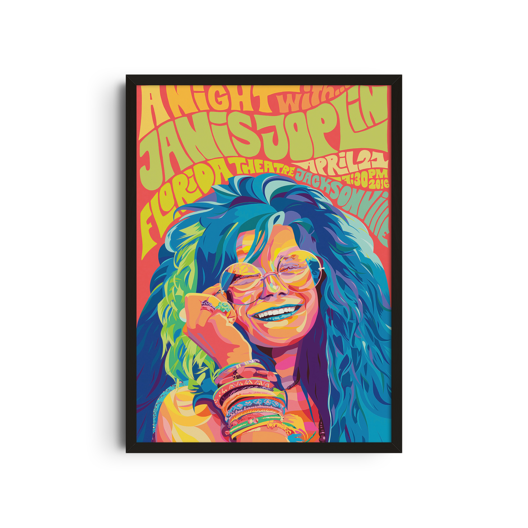 Janis Joplin - Colorful Poster
