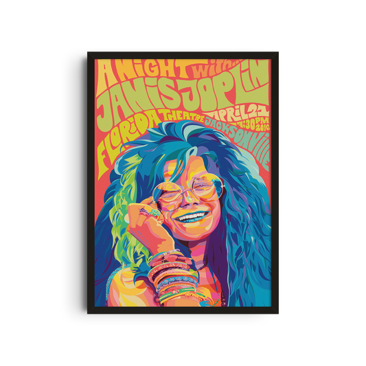 Janis Joplin - Colorful Poster