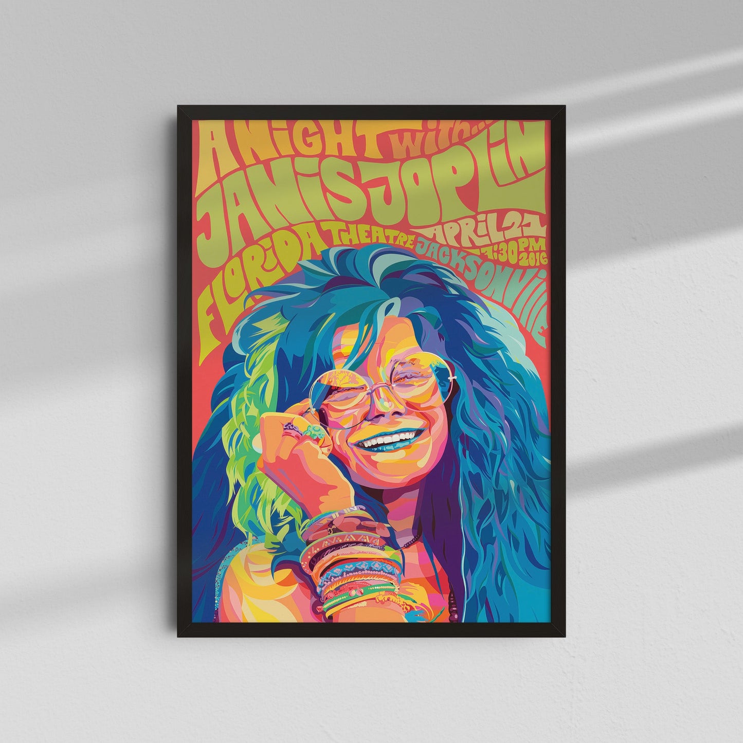 Janis Joplin - Colorful Poster