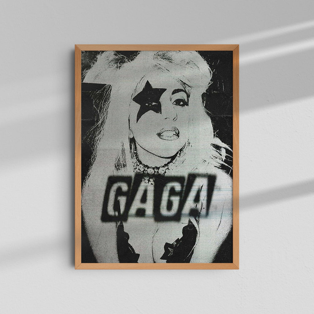 Lady Gaga - Black & White Poster