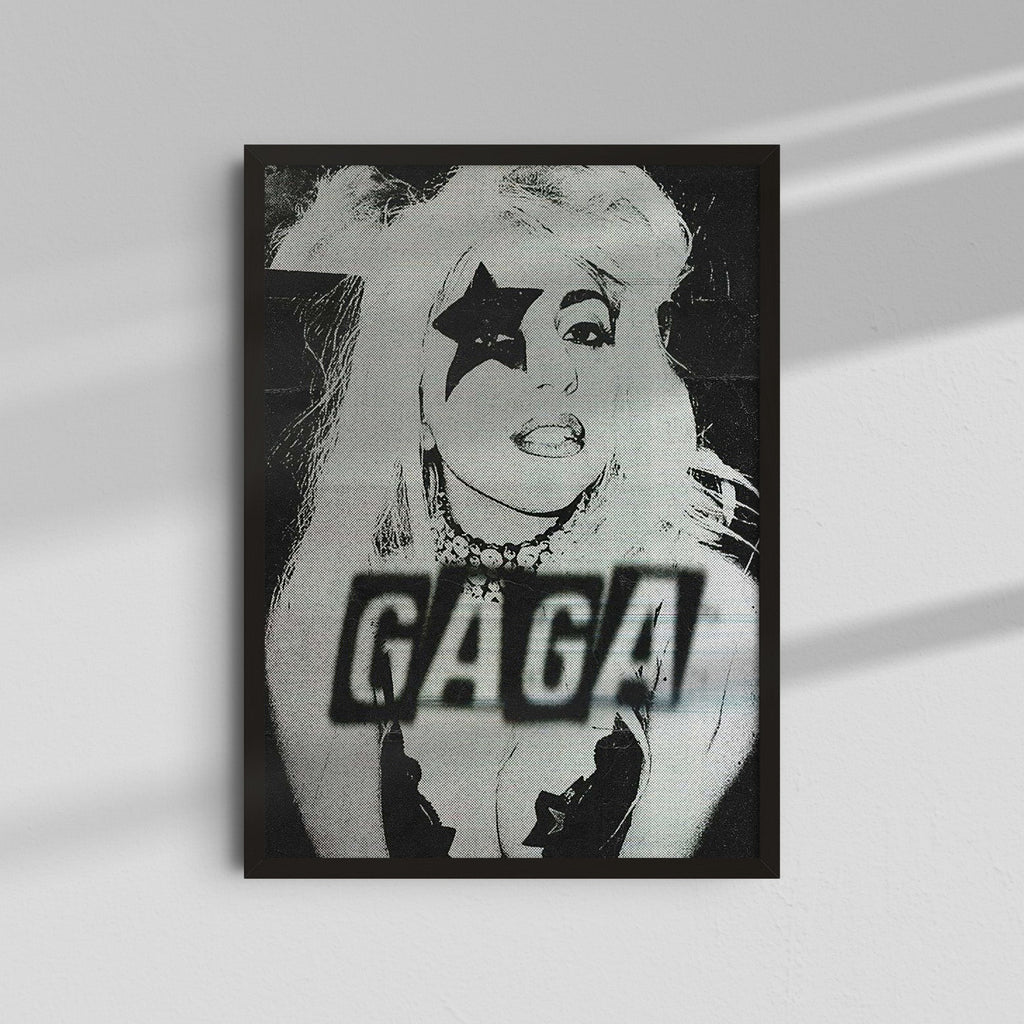 Lady Gaga - Black & White Poster