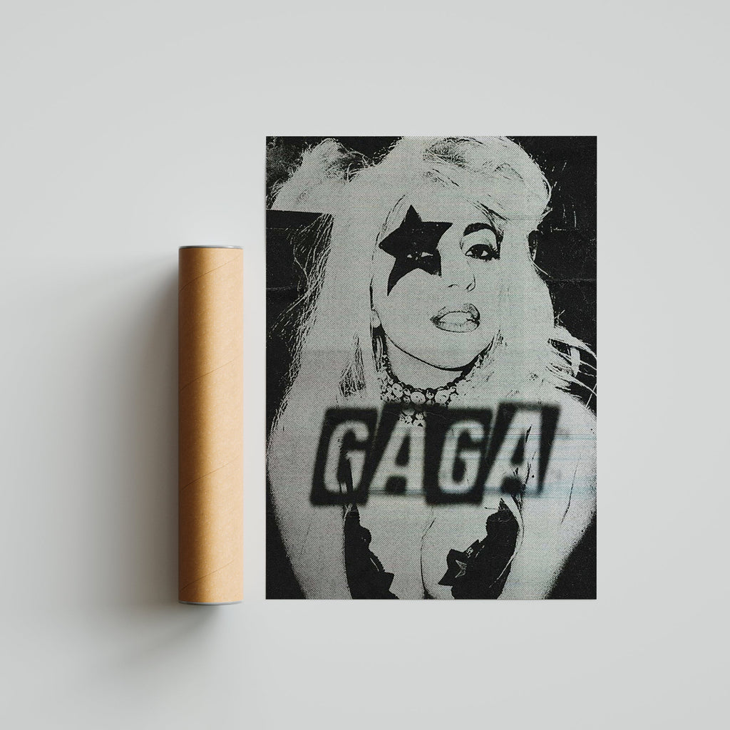 Lady Gaga - Black & White Poster