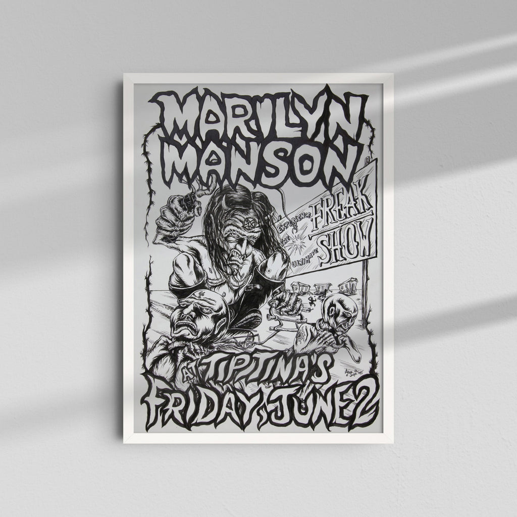 Marilyn Manson - Black and White Poster