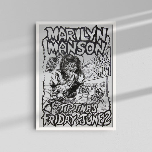 Marilyn Manson - Black and White Poster