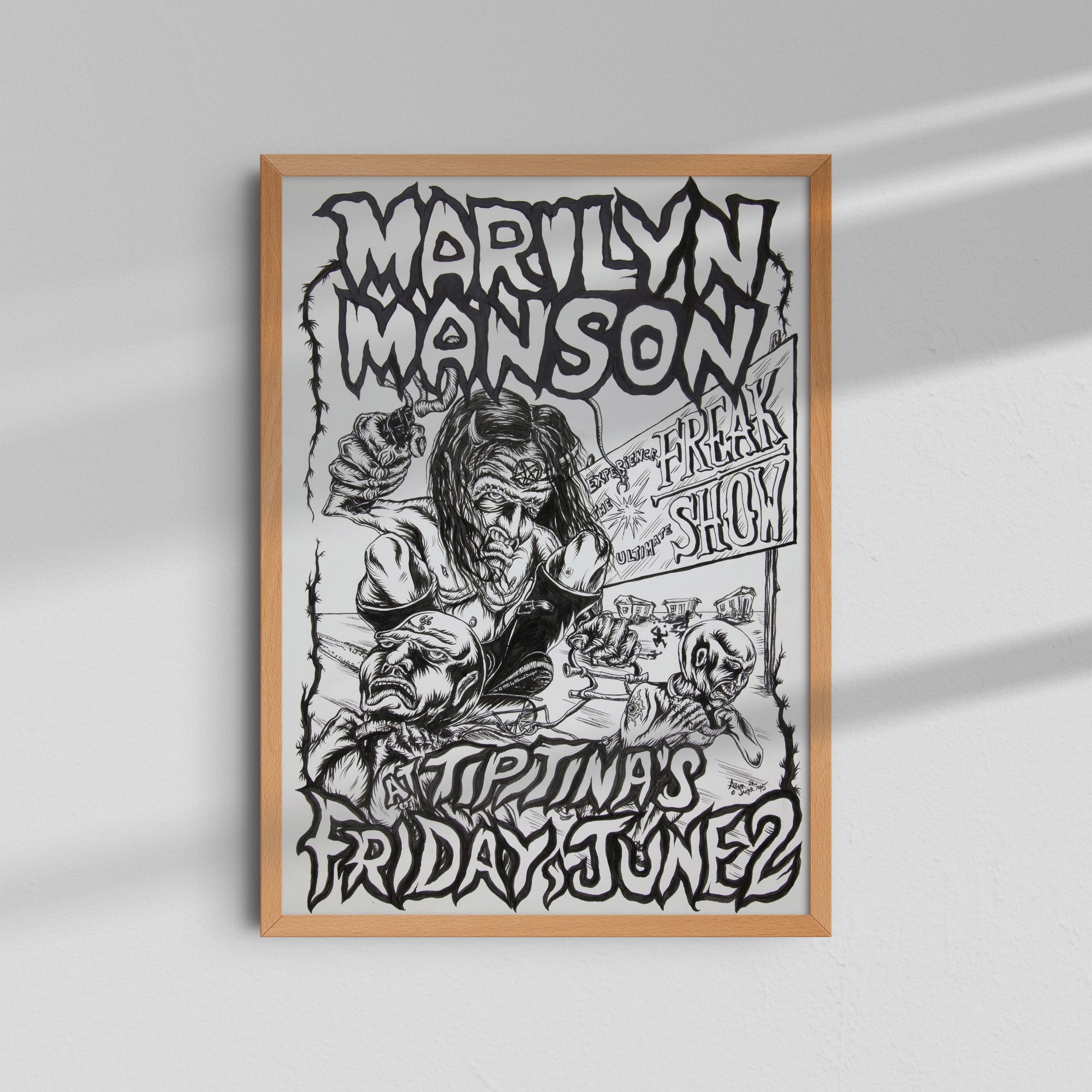 Marilyn Manson - Black and White Poster