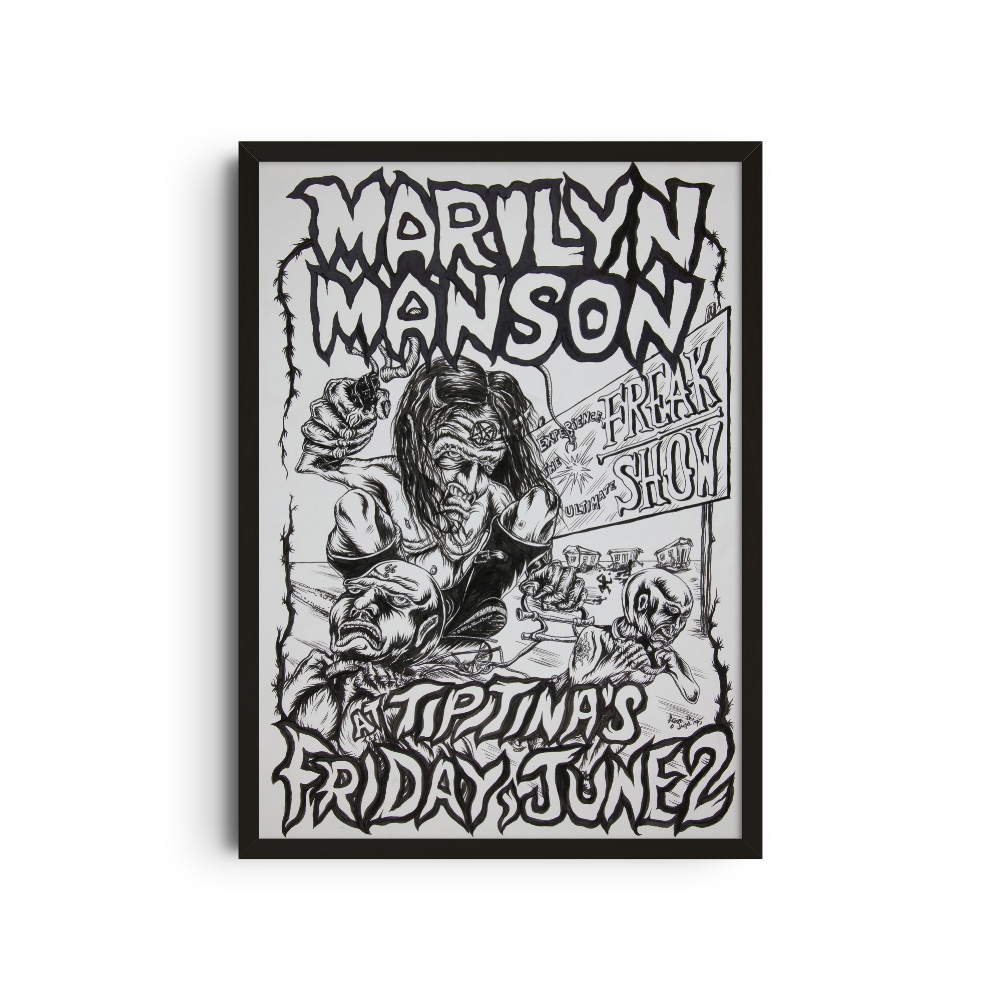 Marilyn Manson - Black and White Poster