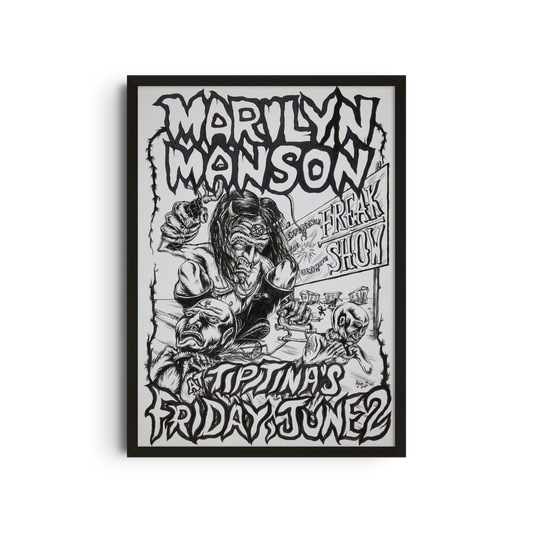Marilyn Manson - Black and White Poster