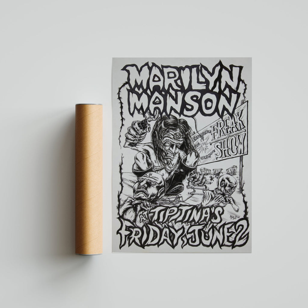 Marilyn Manson - Black and White Poster