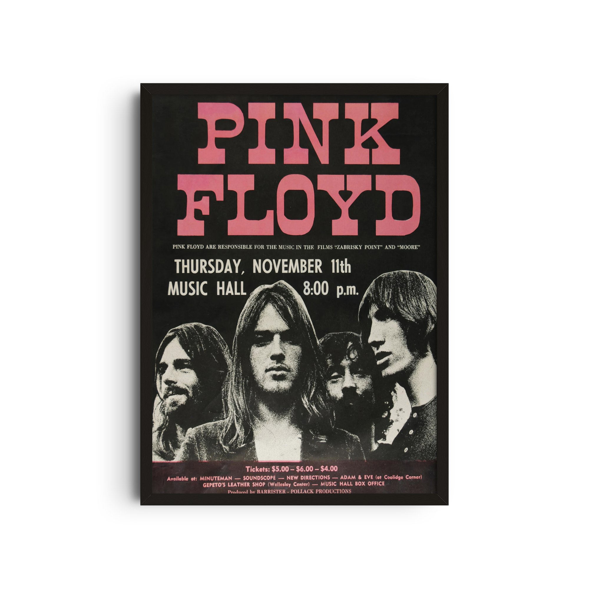 Pink Floyd – Classic Black and White Poster