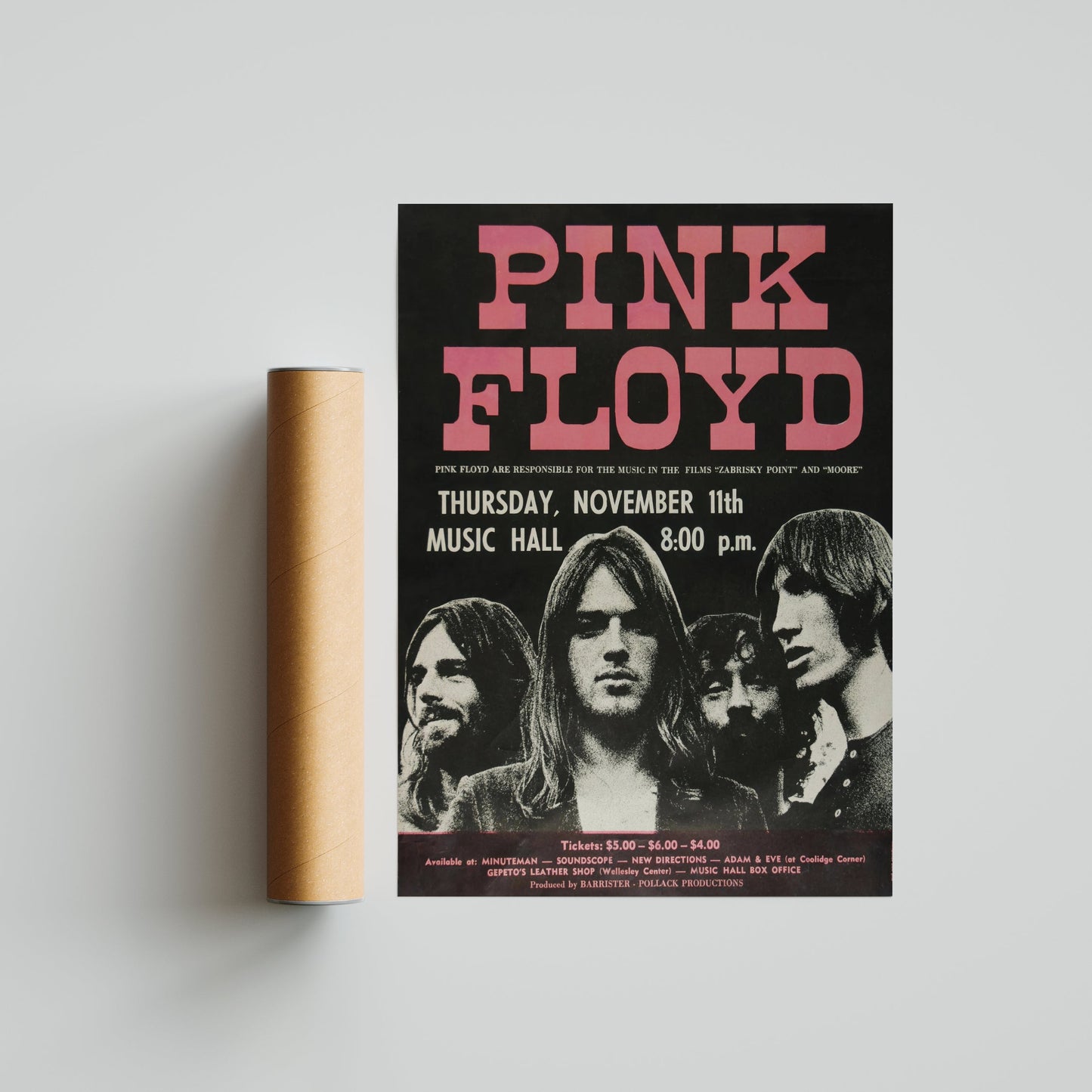 Pink Floyd – Classic Black and White Poster