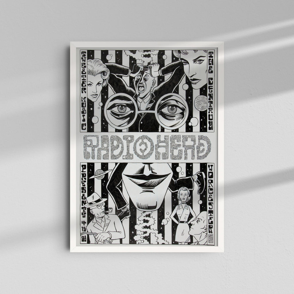 Radiohead - Vintage comic-style poster
