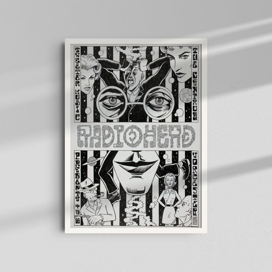 Radiohead - Vintage comic-style poster