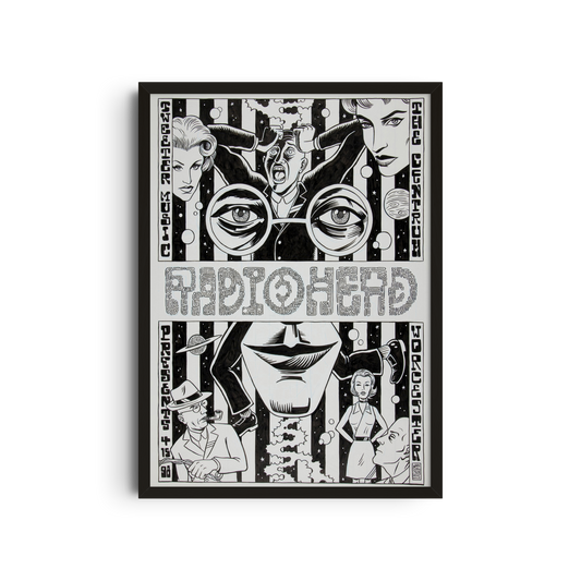 Radiohead - Vintage comic-style poster