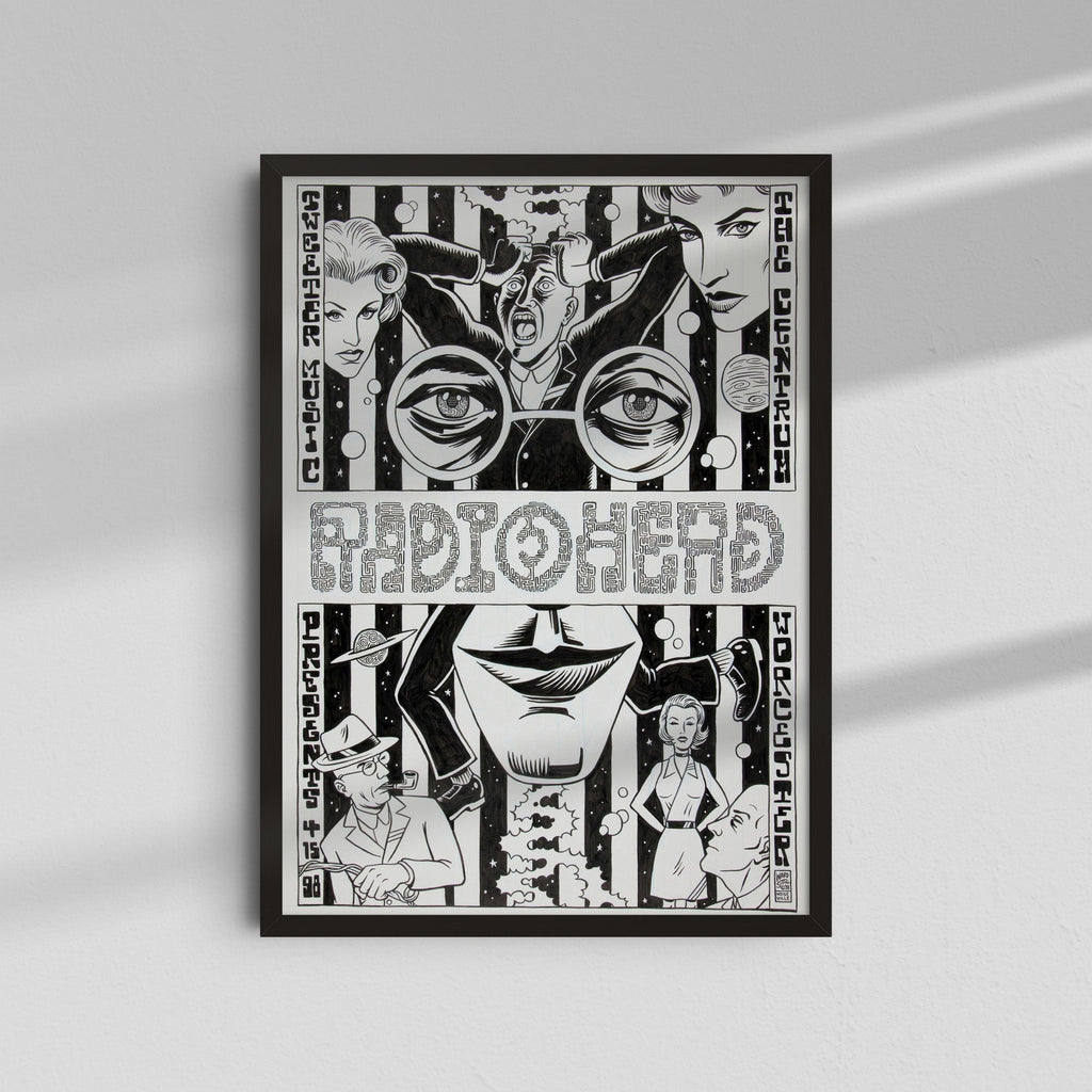 Radiohead - Vintage comic-style poster