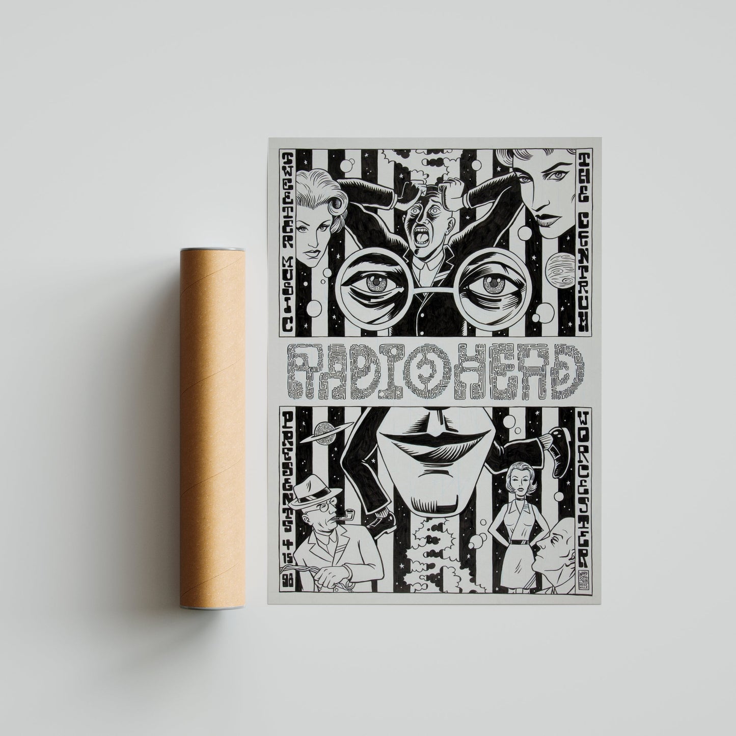 Radiohead - Vintage comic-style poster