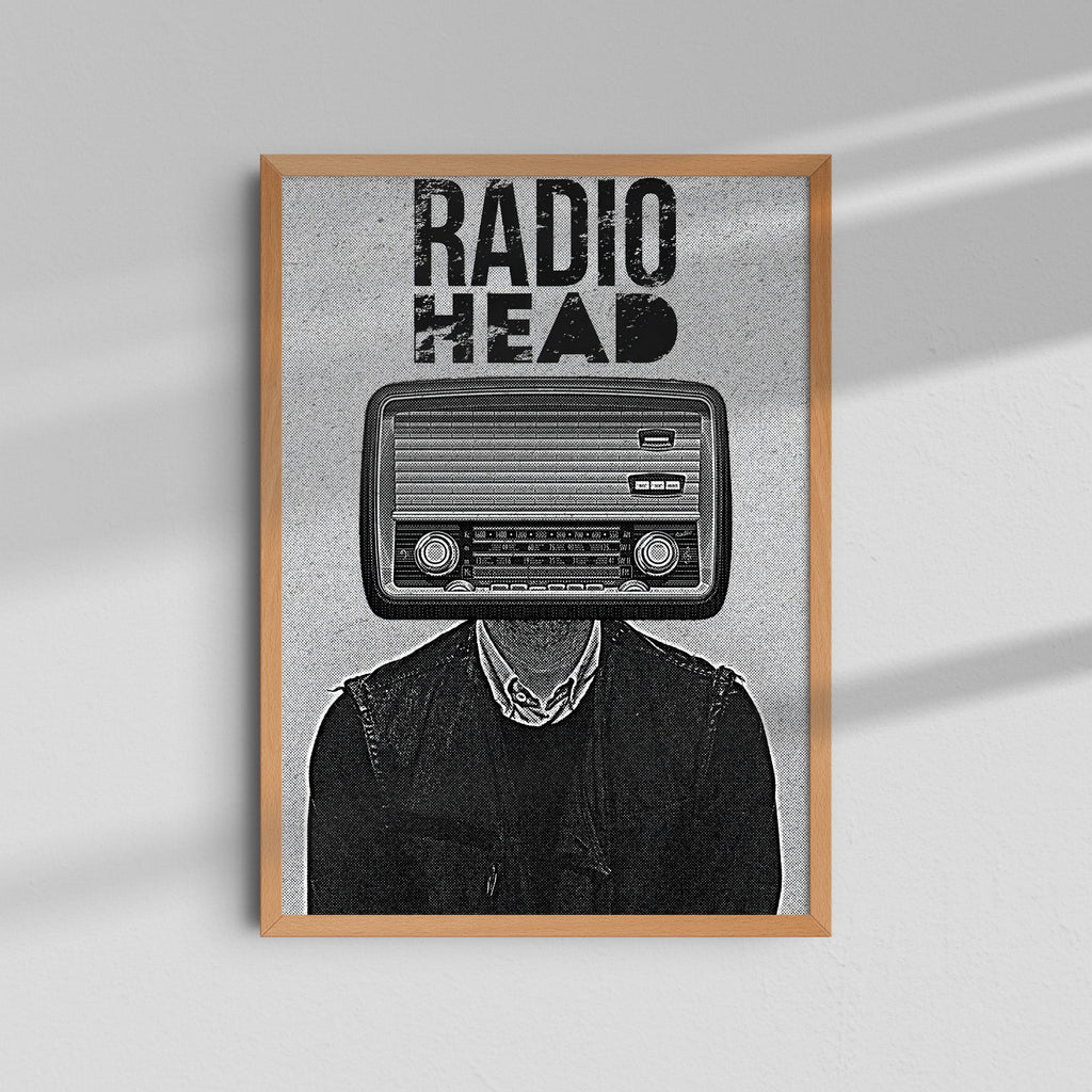 Radiohead - Retro radio head illustration